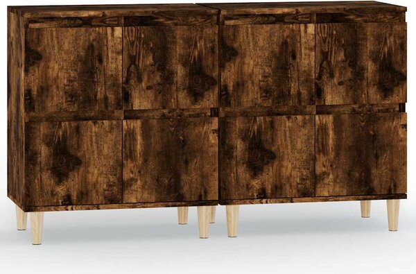 Příborníky 2 ks kouřový dub 60 x 35 x 70 cm kompozitní dřevo 3185756