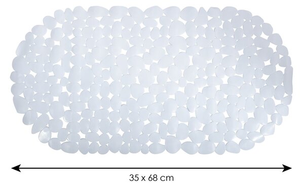 MSV protiskluzová podložka do vany GALETS, bílá, PVC, 35 x 68 cm
