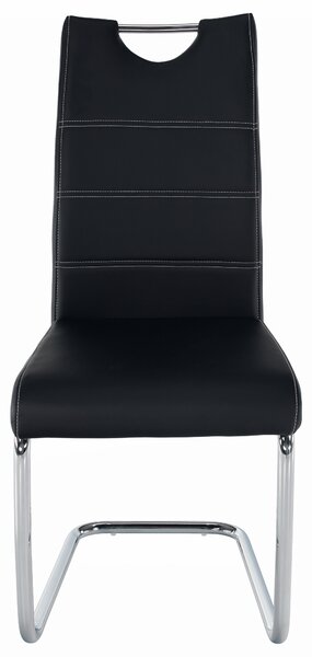 Jídelní židle Abalia New (černá + chrom)