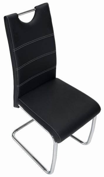 Jídelní židle Abalia New (černá + chrom)