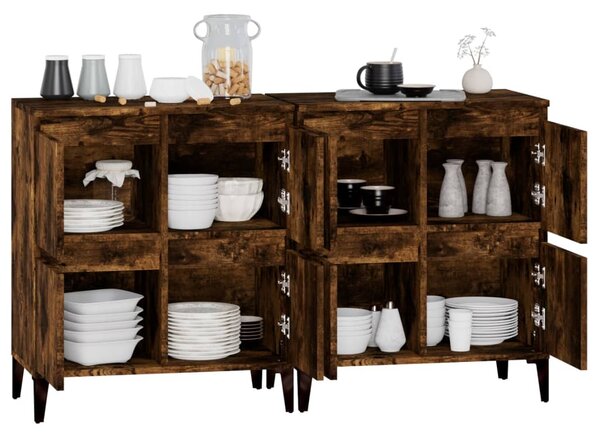 Příborníky 2 ks kouřový dub 60 x 35 x 70 cm kompozitní dřevo 3185764