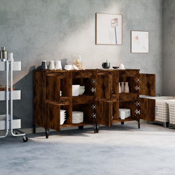 Příborníky 2 ks kouřový dub 60 x 35 x 70 cm kompozitní dřevo 3185764