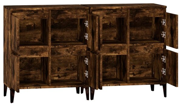Příborníky 2 ks kouřový dub 60 x 35 x 70 cm kompozitní dřevo 3185764