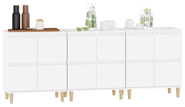 Příborníky 3 ks bílé 60 x 35 x 70 cm kompozitní dřevo 3185767