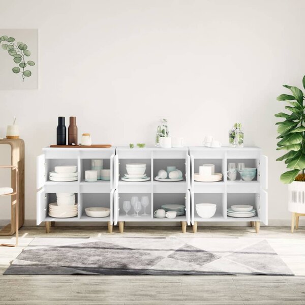 Příborníky 3 ks bílé 60 x 35 x 70 cm kompozitní dřevo 3185767