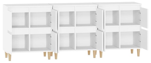 Příborníky 3 ks bílé 60 x 35 x 70 cm kompozitní dřevo 3185767