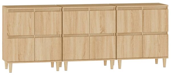 Příborníky 3 ks dub sonoma 60 x 35 x 70 cm kompozitní dřevo 3185770