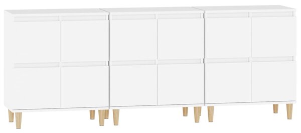 Příborníky 3 ks bílé 60 x 35 x 70 cm kompozitní dřevo 3185767