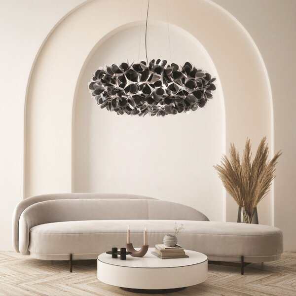 SLAMP CLISXXLBNM01B00BLCEU Clizia Mama Non Mama Black 130, designové svítidlo s černým kabelem, 15x12W E27, prům. 130cm
