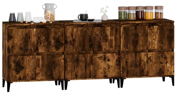 Příborníky 3 ks kouřový dub 60 x 35 x 70 cm kompozitní dřevo 3185780