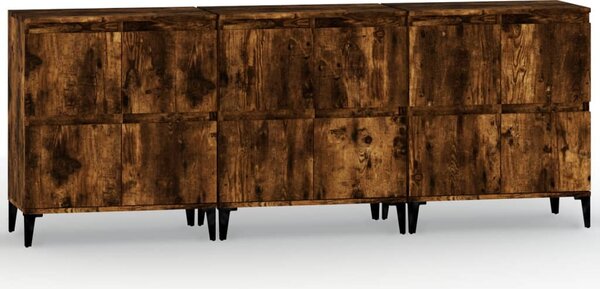 Příborníky 3 ks kouřový dub 60 x 35 x 70 cm kompozitní dřevo 3185780