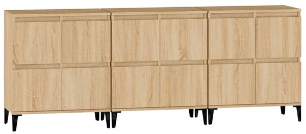 Příborníky 3 ks dub sonoma 60 x 35 x 70 cm kompozitní dřevo 3185778