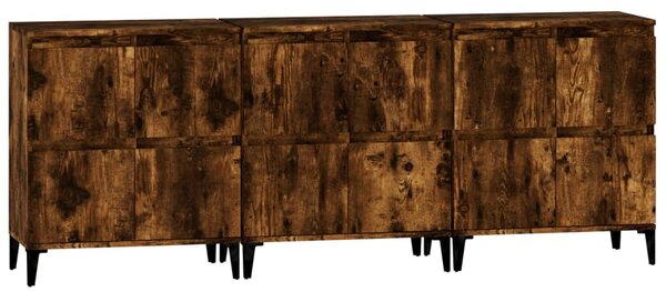 Příborníky 3 ks kouřový dub 60 x 35 x 70 cm kompozitní dřevo 3185780