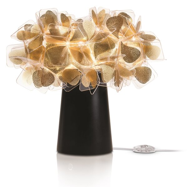 SLAMP CLITS00GNM00000BLBEU Clizia Mama Non Mama Gold Table, stolní lampička s černým podstavcem, 1x6W E14, výška 25cm