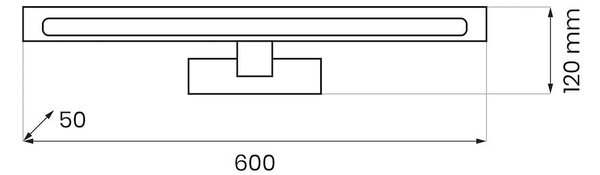 Nástěnné LED svítidlo Klimt, 1x LED 12w, 3000-6000k, (60 cm), b
