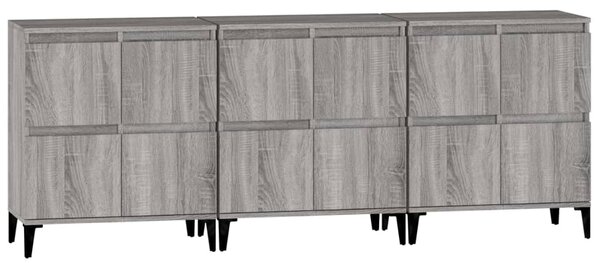 Příborníky 3 ks šedé sonoma 60 x 35 x 70 cm kompozitní dřevo 3185781