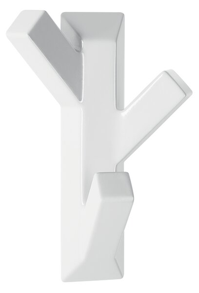 Spirella trojitý háček na ručníky TREE, bílý, ABS, samolepící, 74 x 109 mm