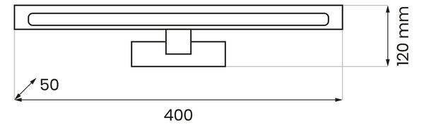 Nástěnné LED svítidlo Klimt, 1x LED 8w, 3000-6000k, (40 cm), w