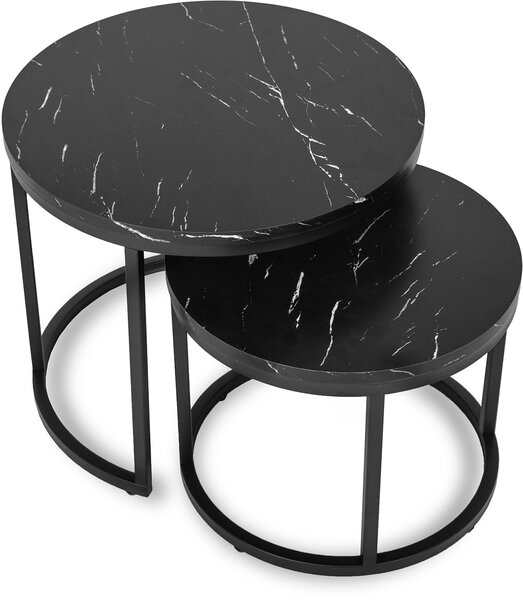 Set 2 ks konferenčních stolků Malino (mramorová)