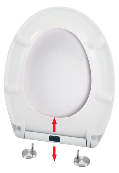 Spirella WC prkénko EASY CLIP, bílé, duroplast Thermodur