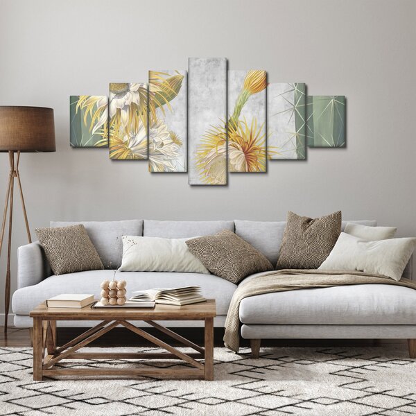 Obraz - Rozkvetlé kaktusy (210x100 cm)