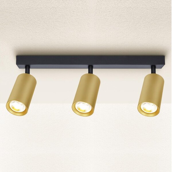 Brilagi - Bodové svítidlo SELE GOLDEN 3xGU10/30W/230V černá/zlatá