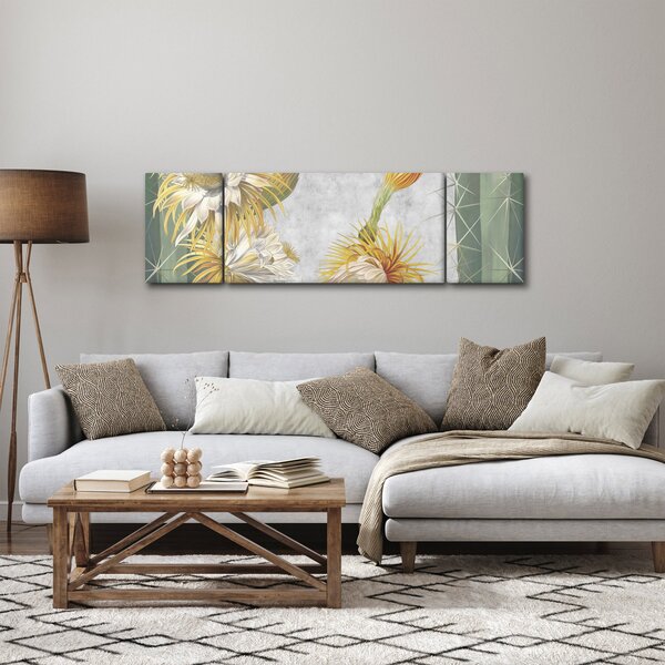 Obraz - Rozkvetlé kaktusy (170x50 cm)