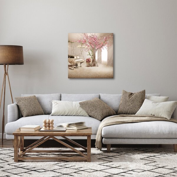 Obraz - Snový interiér s klavírem (30x30 cm)
