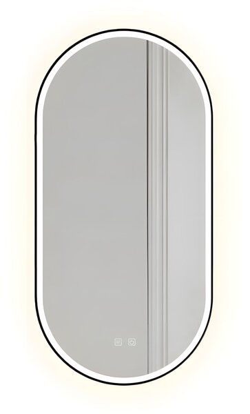Zrcadlo LED OVL 50x100cm Black