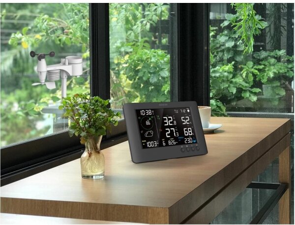 Sencor - Profes. meteostanice s LCD displejem a budíkem 5V/1xCR2032 + 3xAA Wi-Fi