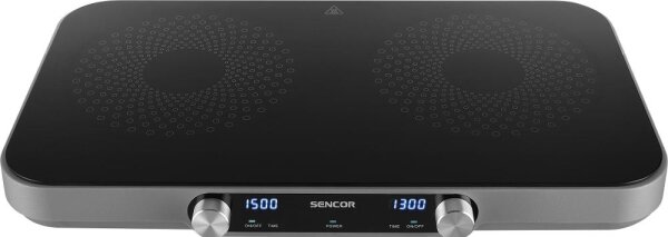 Sencor - Dvouplotýnkový sklokeramický vařič s LCD displejem 3500W/230V