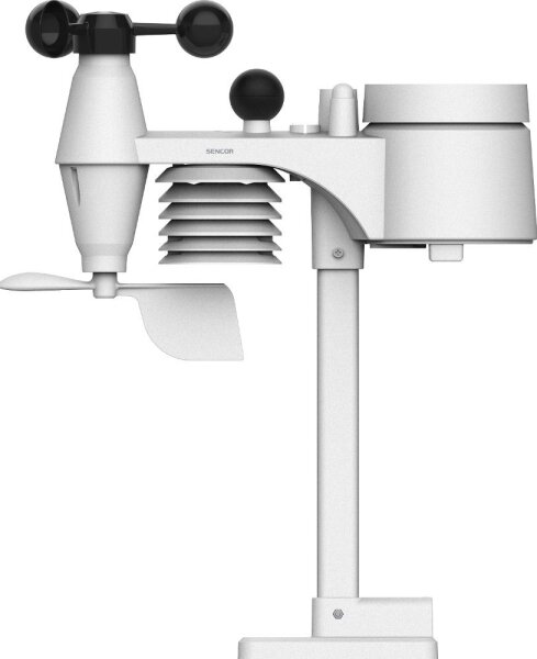 Sencor - Profesionální meteostanice s LCD displejem a budíkem 5V/1xCR2032 + 3xAA