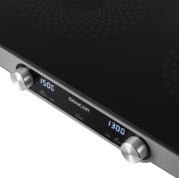 Sencor - Dvouplotýnkový sklokeramický vařič s LCD displejem 3500W/230V