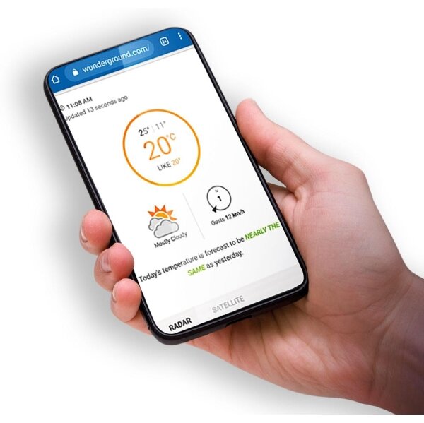 Sencor - Profes. meteostanice s LCD displejem a budíkem 5V/1xCR2032 + 3xAA Wi-Fi