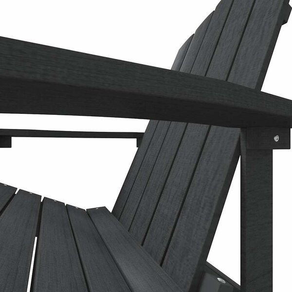 Zahradní křeslo Adirondack HDPE antracitové 318638