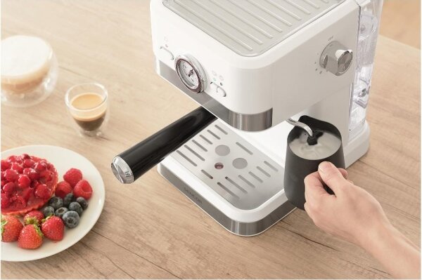 Sencor - Pákový kávovar espresso 1050W/230V bílá/matný chrom