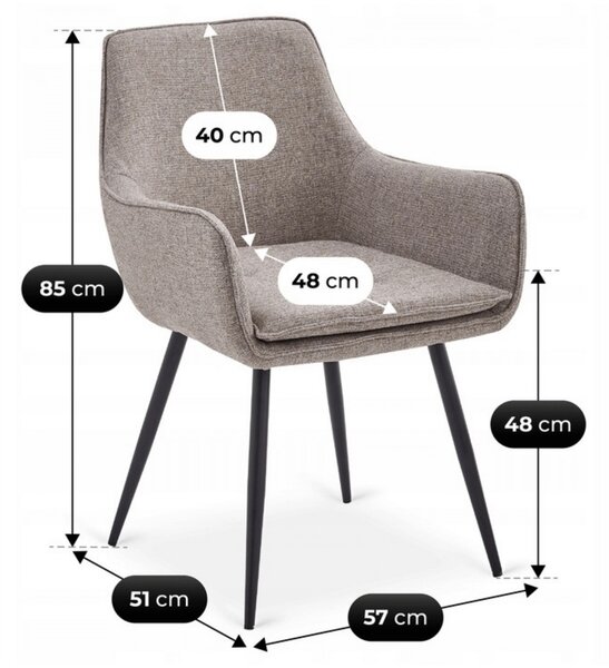 Jídelní židle Eldrik (hnědá). Akce -10%