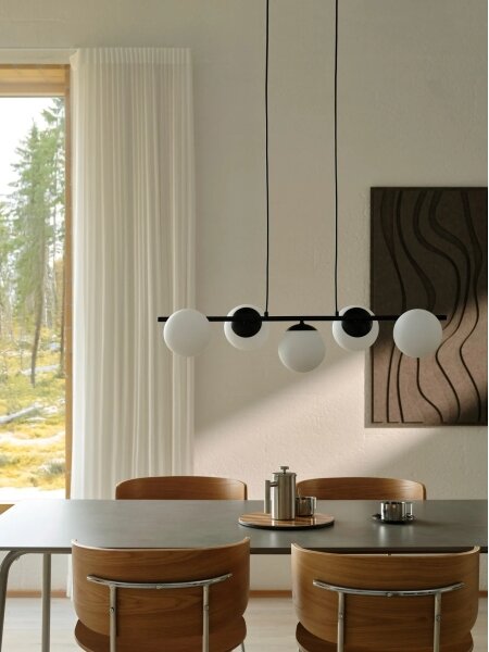 Nordlux - Lustr na lanku LILLY 5xE14/10W/230V černá