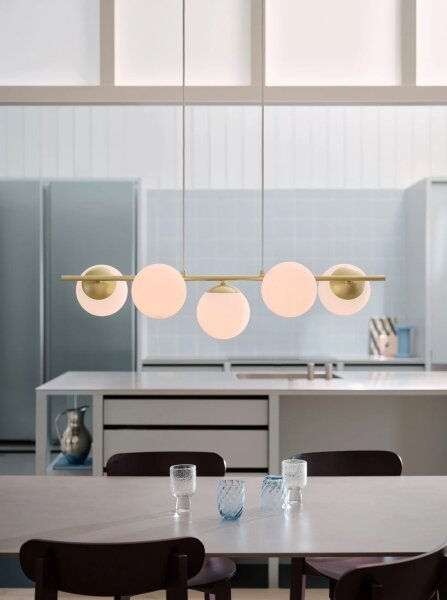 Nordlux - Lustr na lanku LILLY 5xE14/10W/230V mosaz