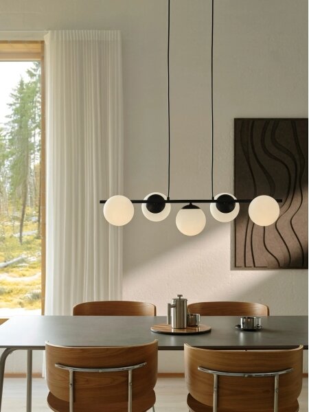 Nordlux - Lustr na lanku LILLY 5xE14/10W/230V černá