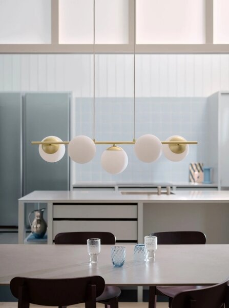 Nordlux - Lustr na lanku LILLY 5xE14/10W/230V mosaz
