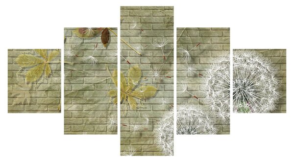 Obraz - Pampelišky unášené větrem (125x70 cm)