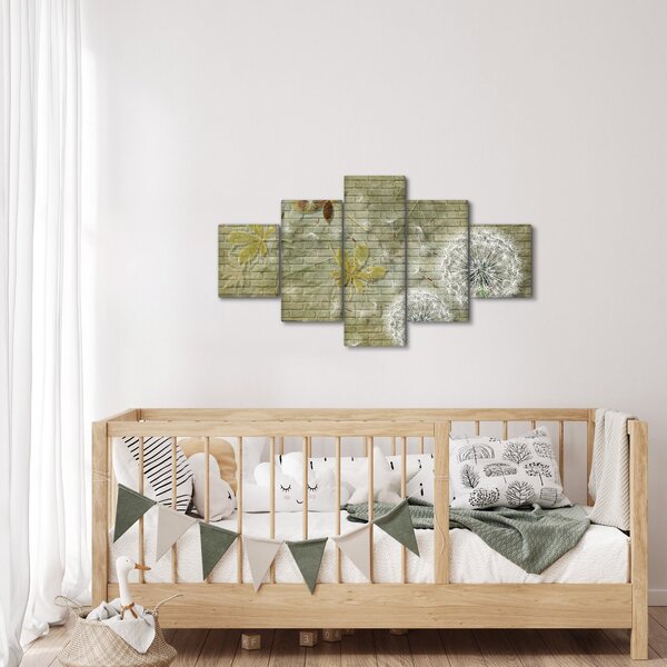 Obraz - Pampelišky unášené větrem (125x70 cm)