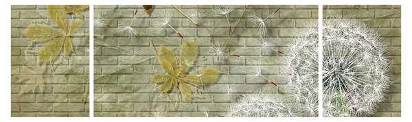 Obraz - Pampelišky unášené větrem (170x50 cm)