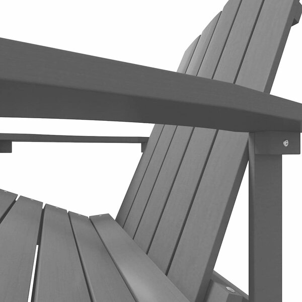 Zahradní křeslo Adirondack s podnožkou HDPE antracitové 318646