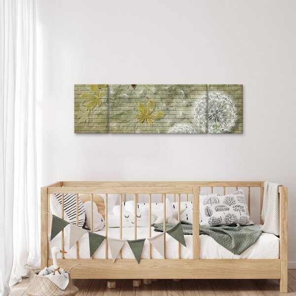 Obraz - Pampelišky unášené větrem (170x50 cm)