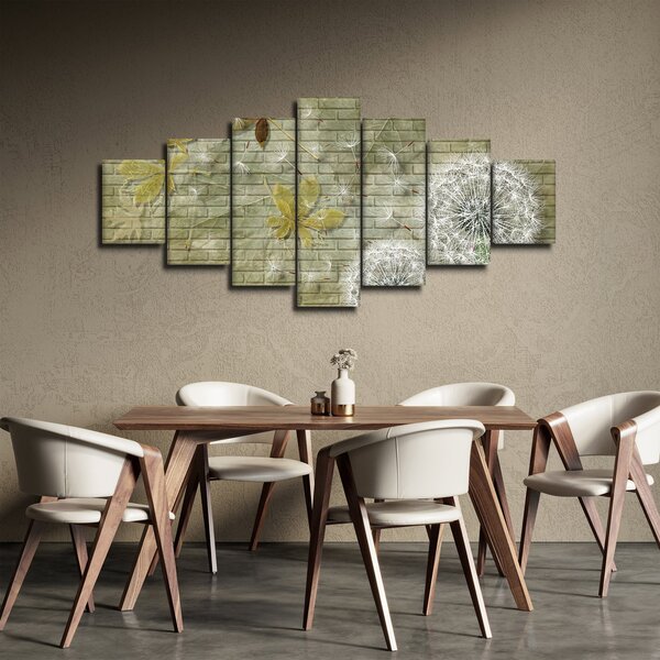 Obraz - Pampelišky unášené větrem (210x100 cm)