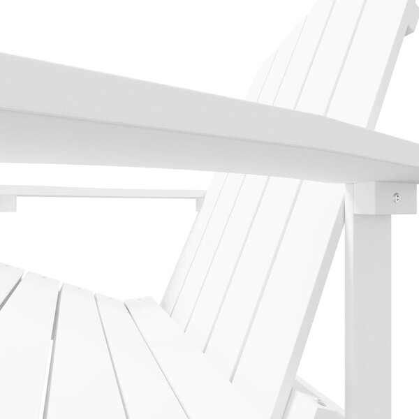 Zahradní křeslo Adirondack s podnožkou HDPE bílé 318645