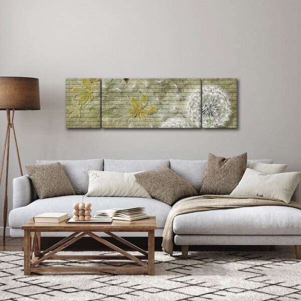Obraz - Pampelišky unášené větrem (170x50 cm)