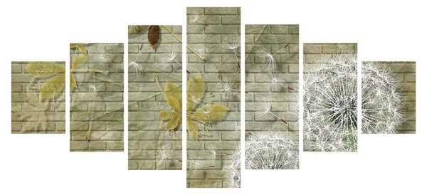 Obraz - Pampelišky unášené větrem (210x100 cm)